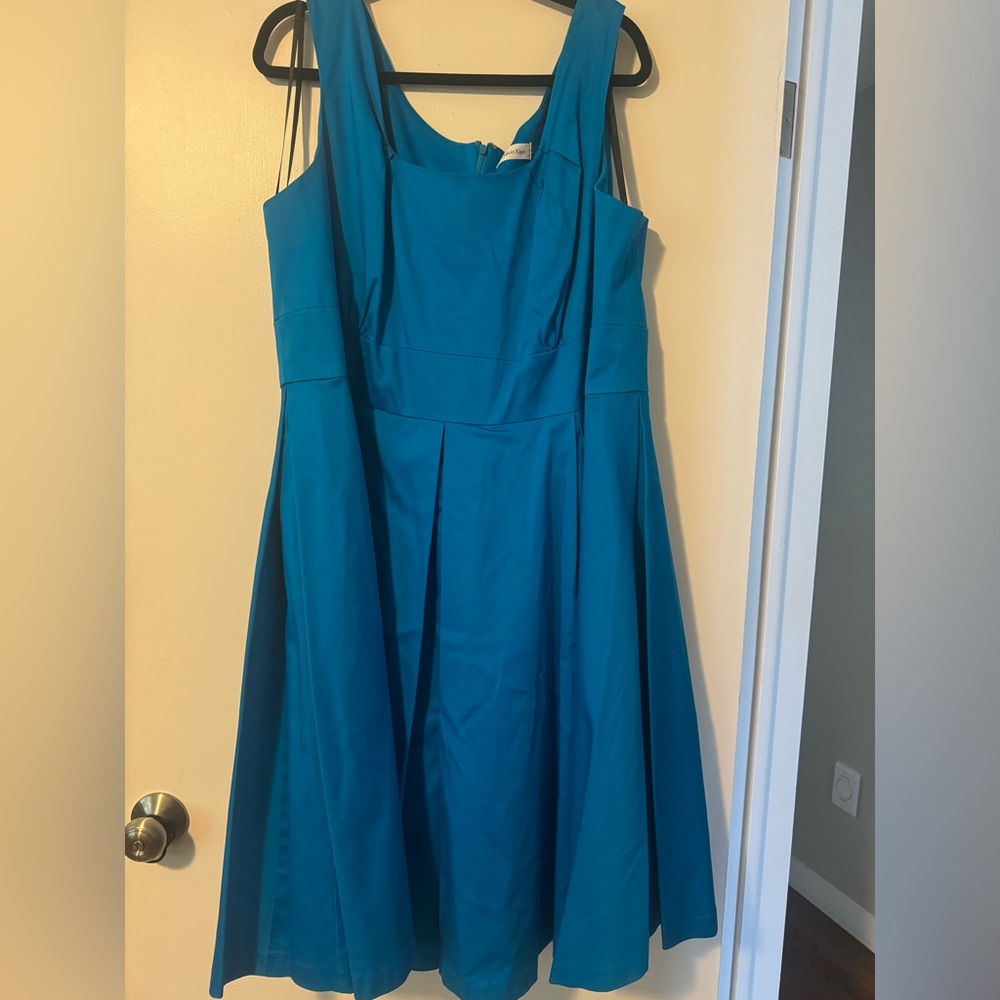 Calvin Klein Pleated A-Line Dress